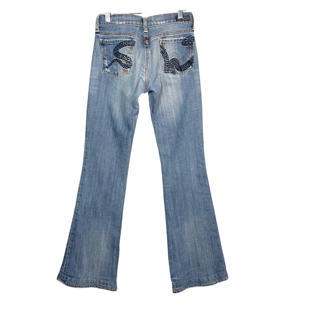 Y2k Citizens of Humanity Flare Jeans Size 25 Snake embroidered distressed